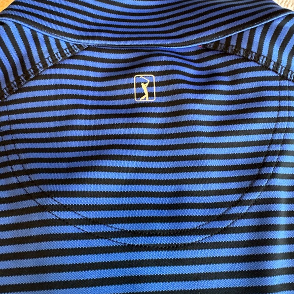 PGA Tour Long Sleeve Mens Golf Blue Striped Quarter-Zip Pullover Size M - Picture 5 of 10